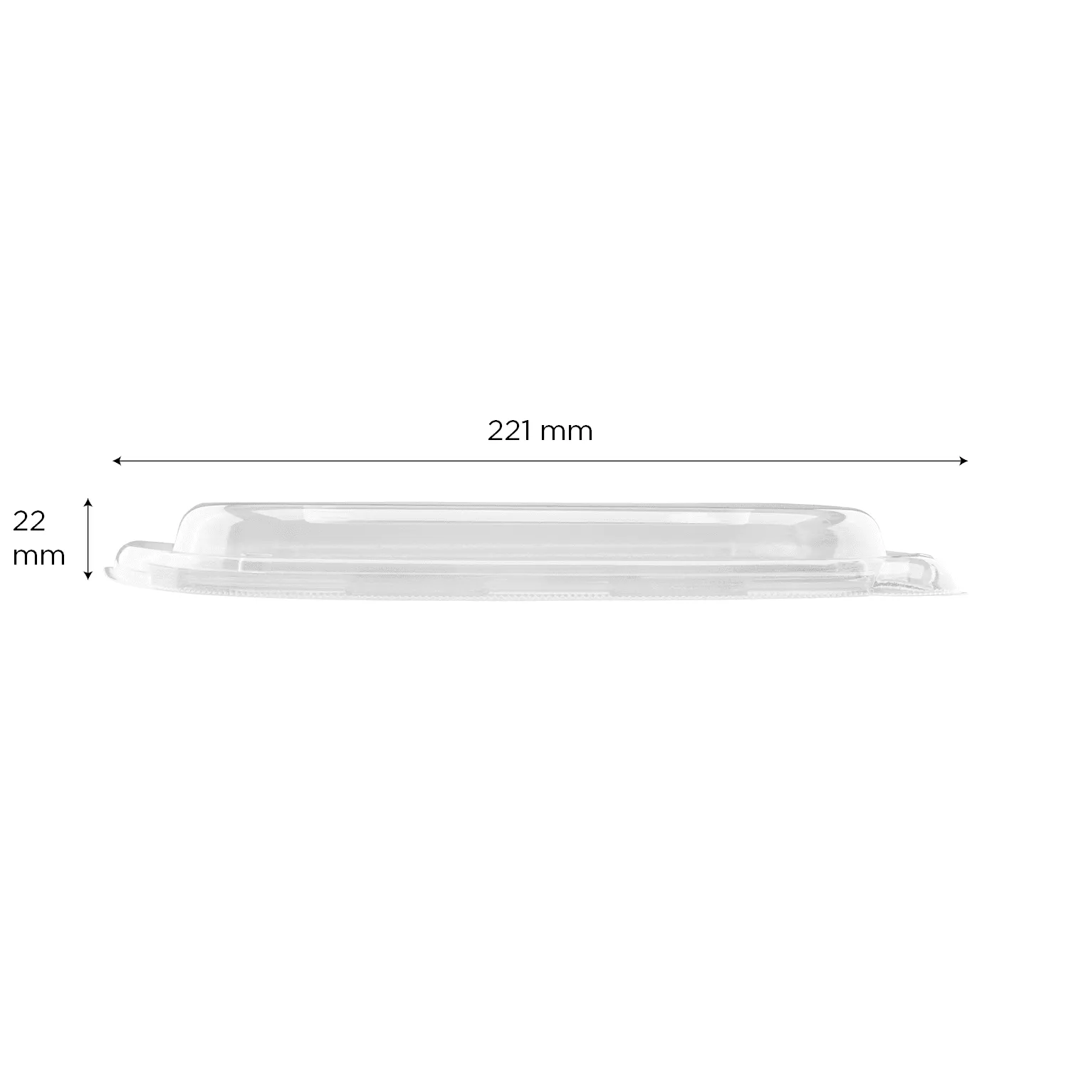 [300 ct] 24-48 oz Square Disposable Bowl Lids | PET | Clear