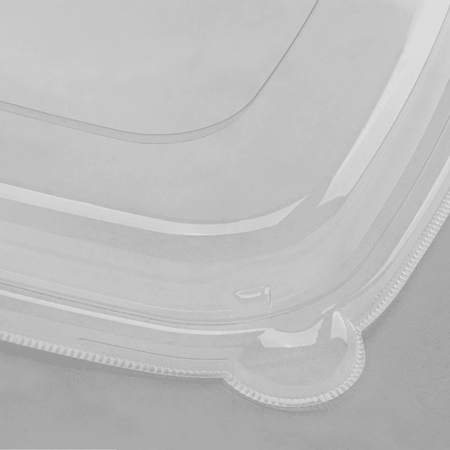 [300 ct] 24-48 oz Square Disposable Bowl Lids | PET | Clear