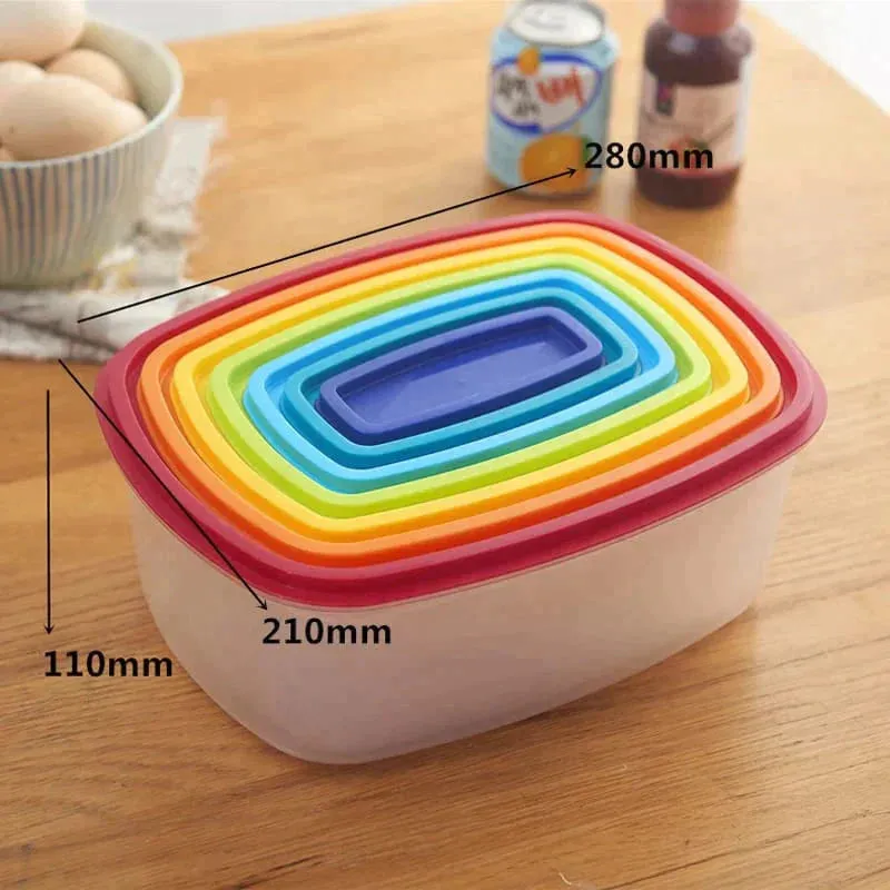 7pcs Rainbow Colour Boxes