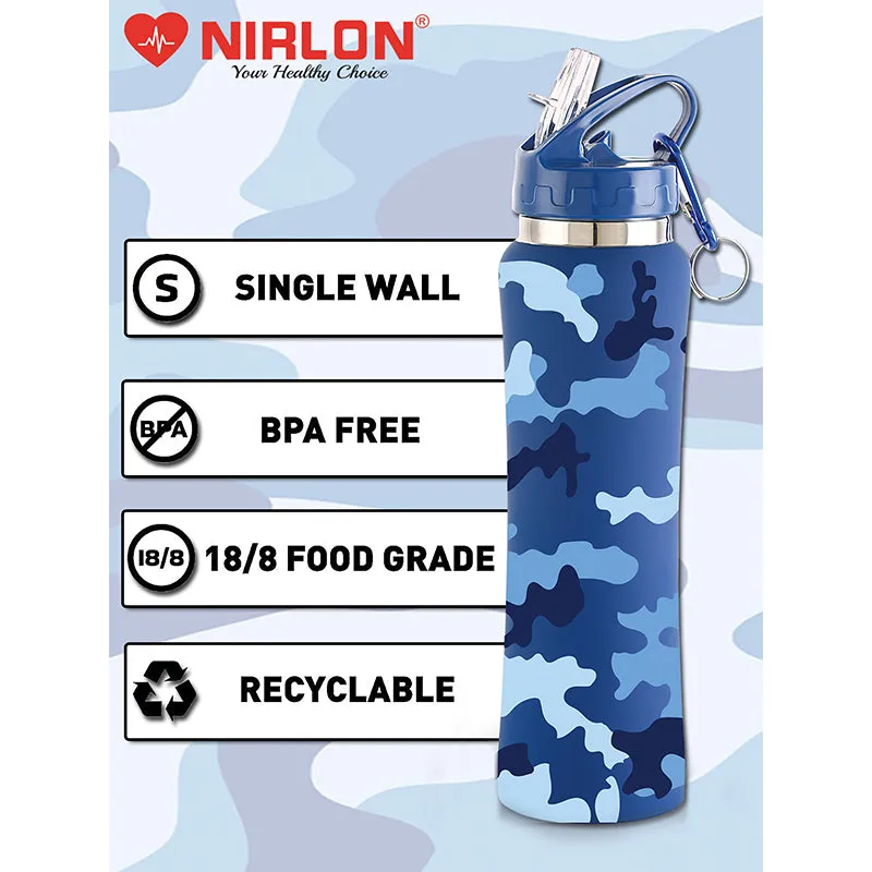 Army Blue Sipper Water Bottle - 750 ML