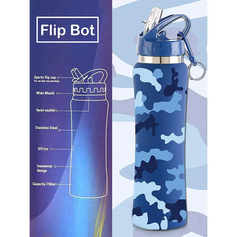 Army Blue Sipper Water Bottle - 750 ML