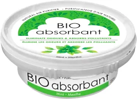 ATTITUDE Bio Absorbant Air Purifier with Activated Carbon, Plant- and Mineral-Based, Absorbs Odors, Vegan, Mint, 8 Ounces