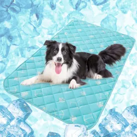 BINGPET Dog Cooling Mat,46.5''x27.6'' Thicken Endothermic Color Changing Cooling Pad for Dogs Large,Portable & Washable Non-Toxic Dog Bed Summer Ice Silk Pet Blanket for Indoor & Outdoor