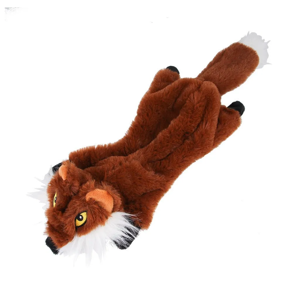 Bite Resistant Vocalized Plush Foxes Squirrels Wolves Dog Chew Toys Pet Supplies