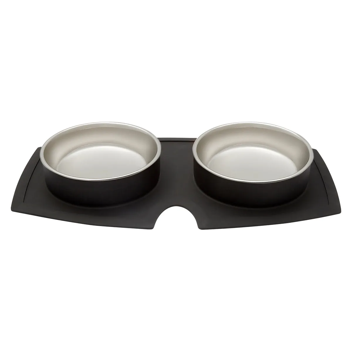 Buddy & Belle Double Silicone Dog Bowls Grey