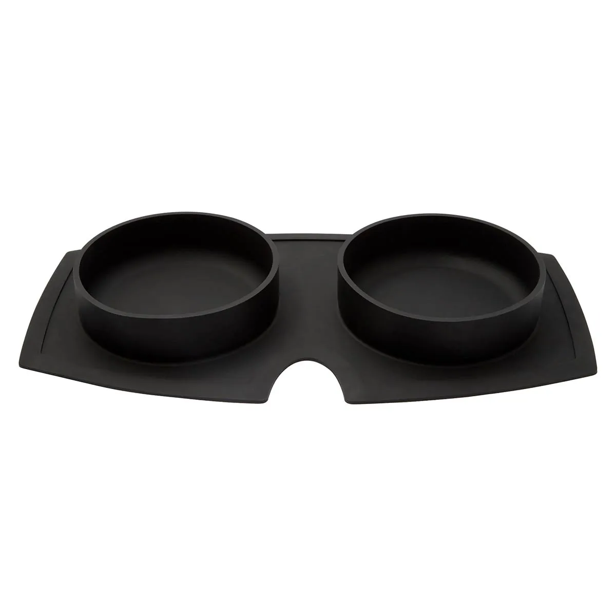 Buddy & Belle Double Silicone Dog Bowls Grey