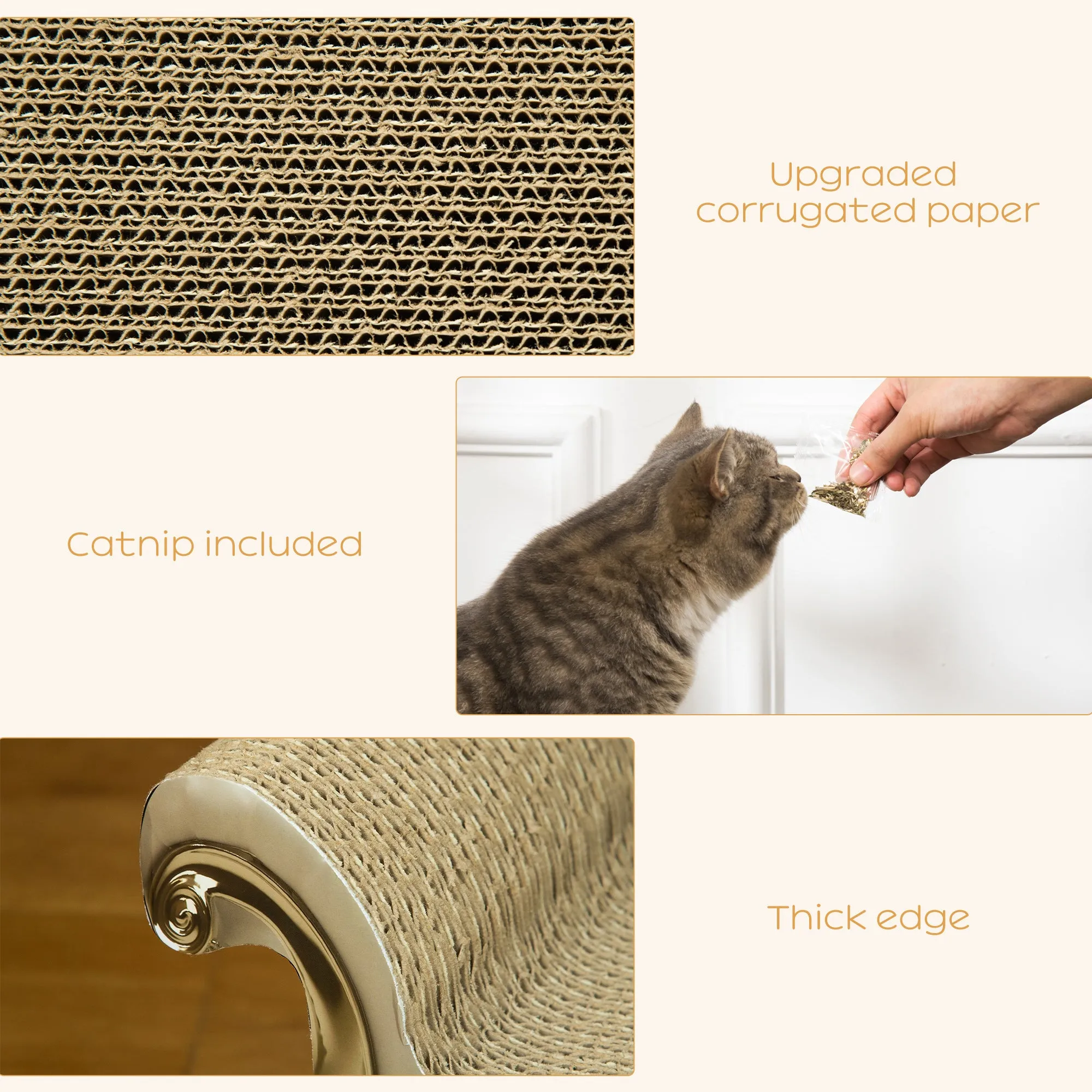 Cat Furniture, with Scratching Pad & Catnip - Brown