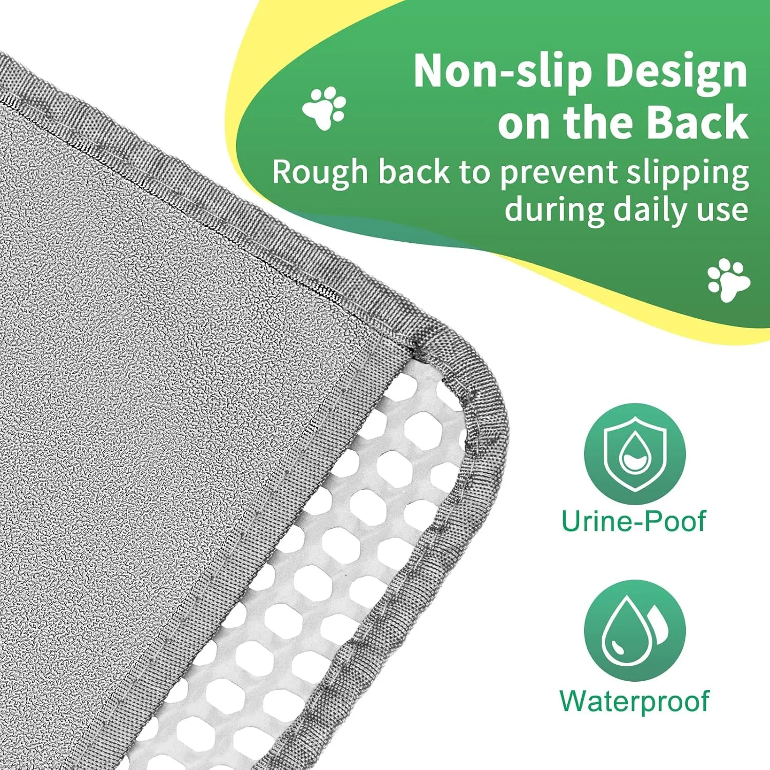 Cat Litter Mat,32"x22" Litter Box Mat,2 Layer Litter Trapping Mat for indoor cats,Litter Catcher Mats for kitty Pet,Cat Rug. Non-Slip Waterproof Urine Proof, Collapsable