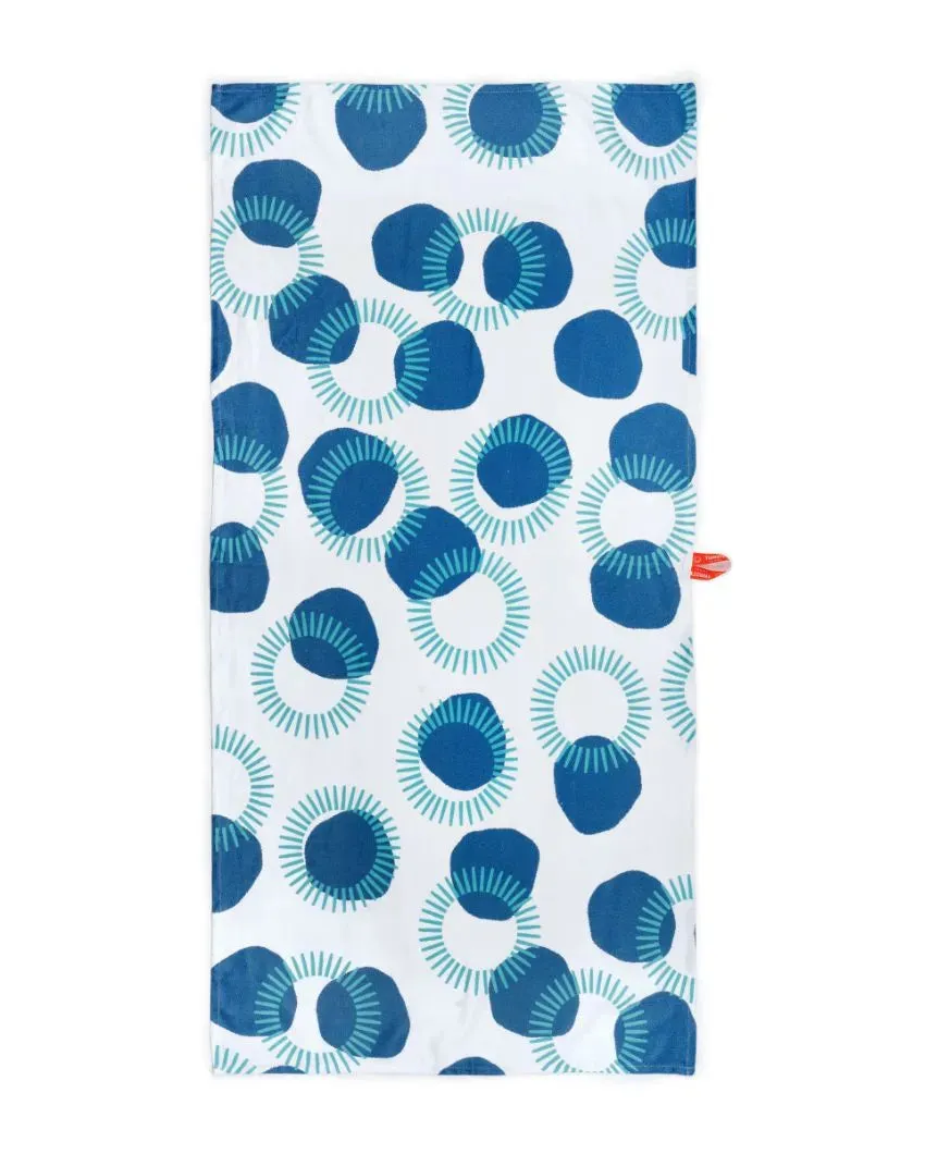 Circles And Just Stripes Bamboo Bath Towels | Set Of 2 | 55 x 27 inches  | Get a Freebie
