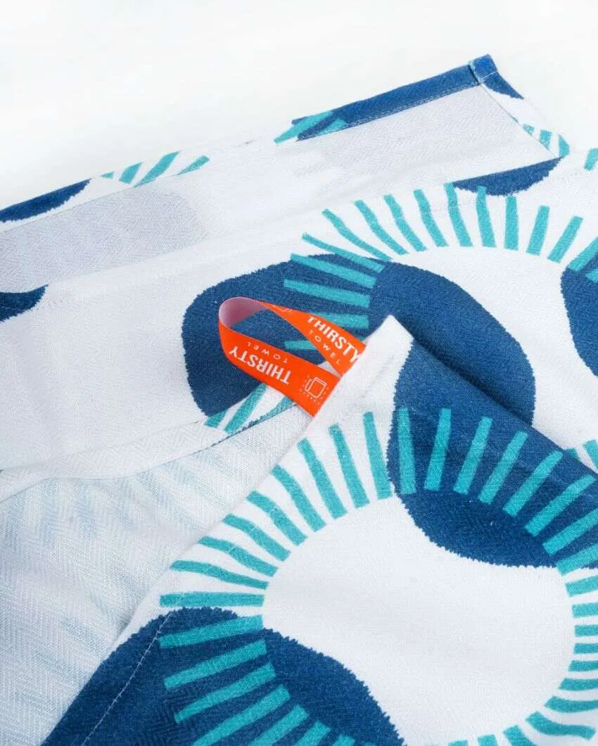 Circles And Just Stripes Bamboo Bath Towels | Set Of 2 | 55 x 27 inches  | Get a Freebie