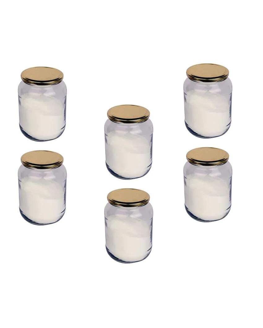 Clear Stylish Glass Cookie Jar for Kitchen and Home Storage | 500 ML | 4 x 5 inches