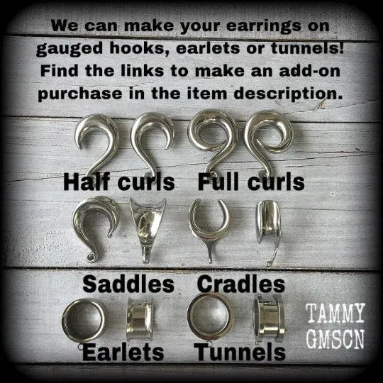 Cloud and lightning earrings-Tunnel dangles