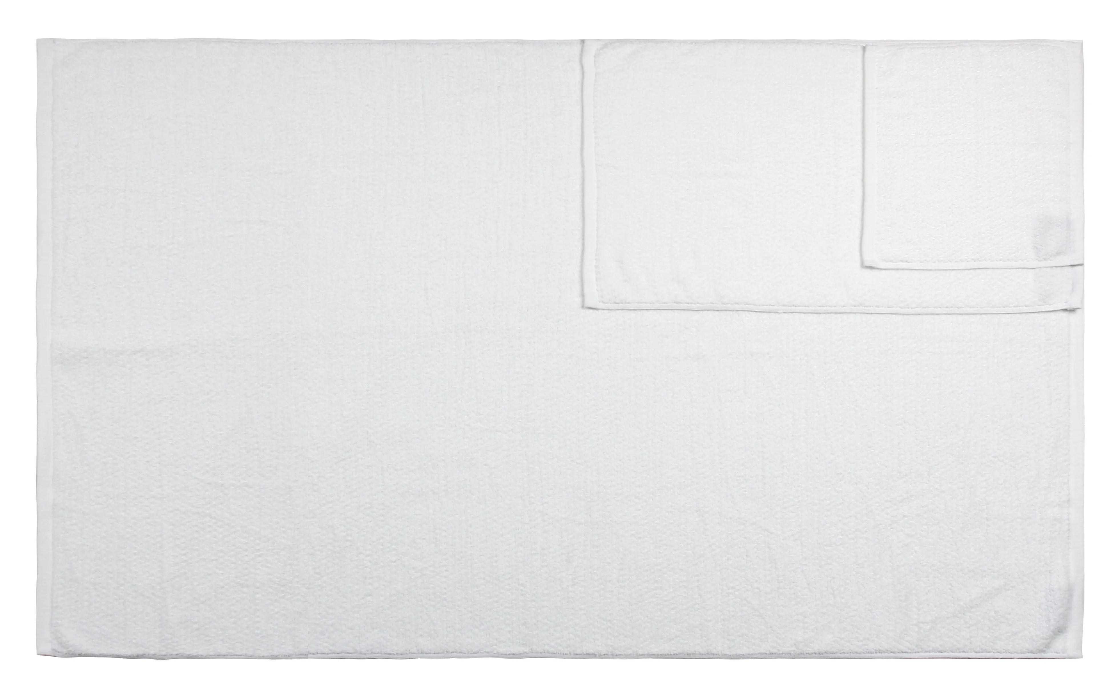 Diamond Jacquard Towels, Bath Towel - 1 Piece, White