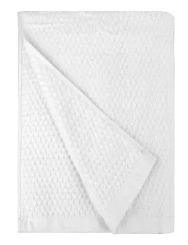 Diamond Jacquard Towels, Bath Towel - 1 Piece, White
