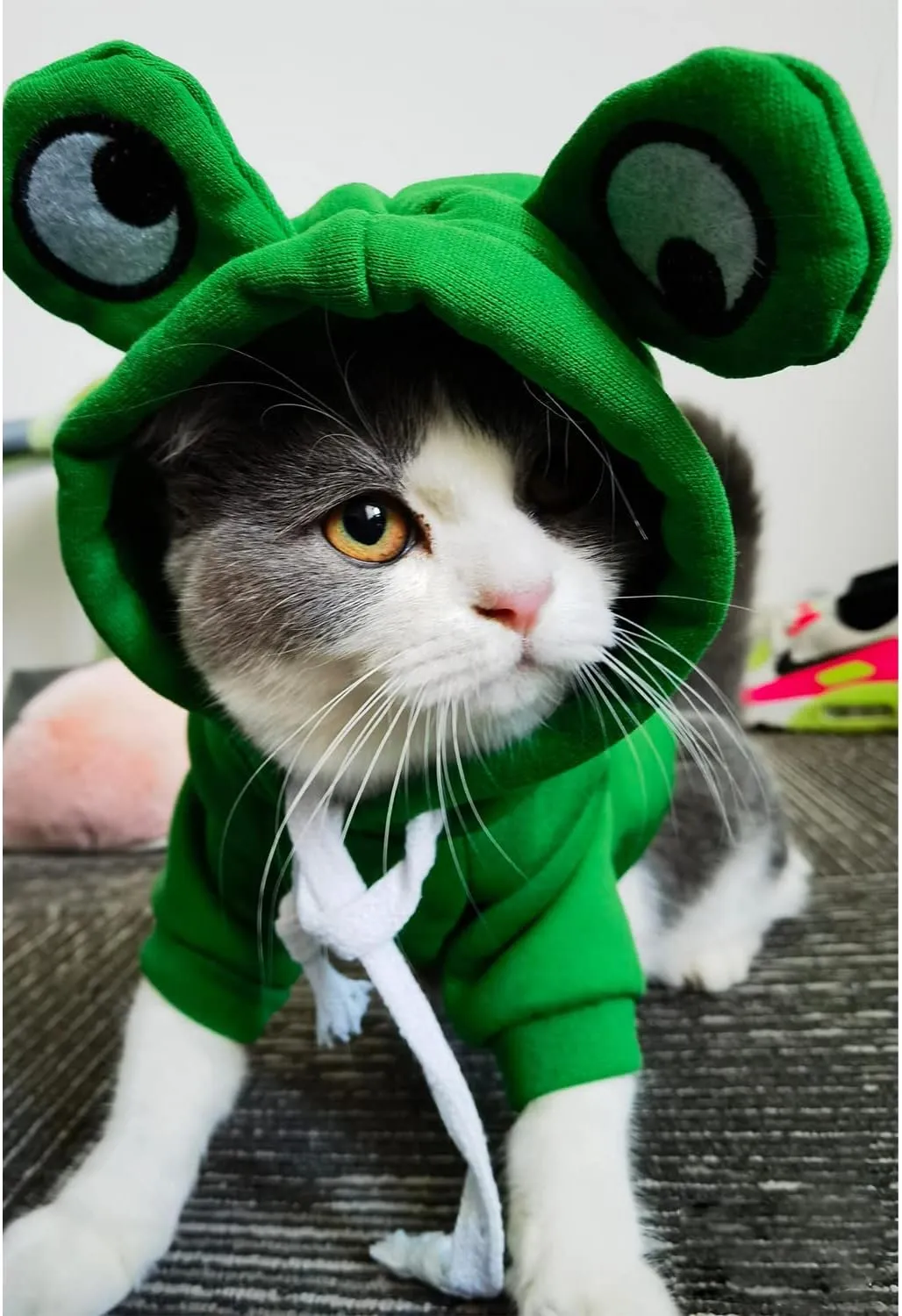 Dog Hoodie Basic Sweater Coat Cute - Frog Shape Warm Jacket Pet Cold Weather Clothes Outfit Outerwear for Cats Puppy Small Medium DogsXL