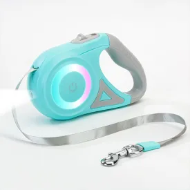 Dog Leash, 360 Tangle-Free, 10ft Retractable, One Button Lock, Dazzling Night Light (Green, Small & Medium Dogs)