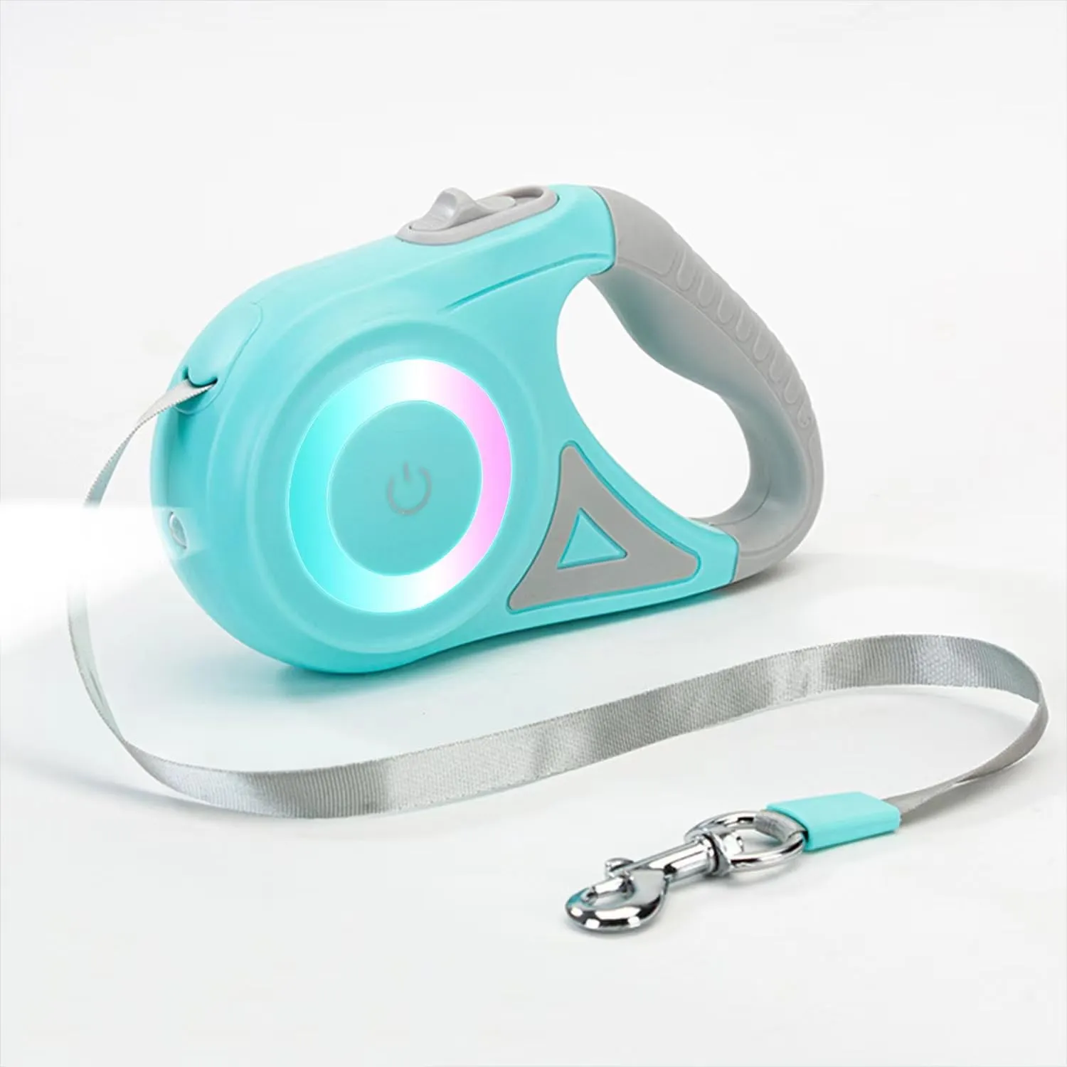 Dog Leash, 360 Tangle-Free, 10ft Retractable, One Button Lock, Dazzling Night Light (Green, Small & Medium Dogs)