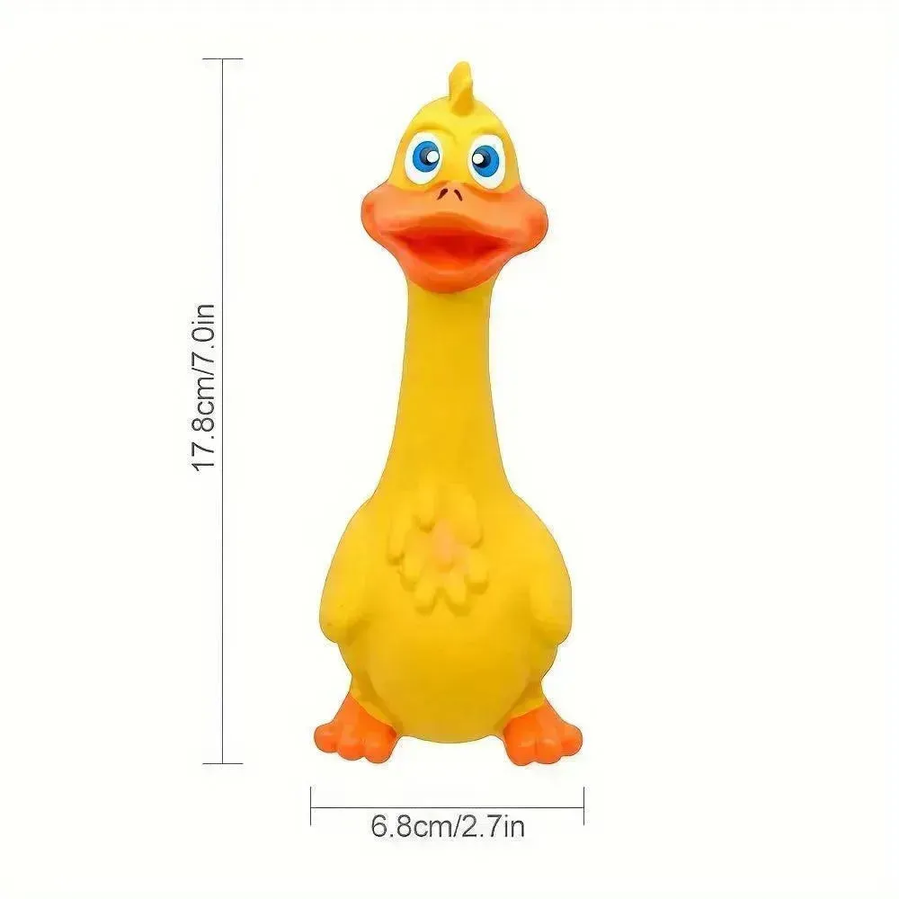 Duck/Chicken Chew Toy - Tough & Squeaky for Dogs