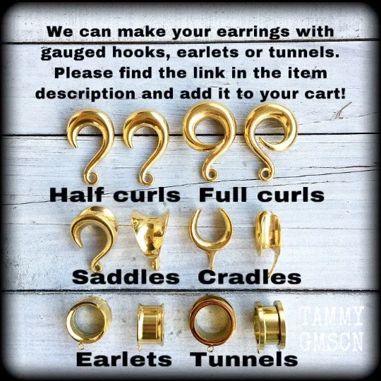 Feather tunnel earrings-Gauged earrings