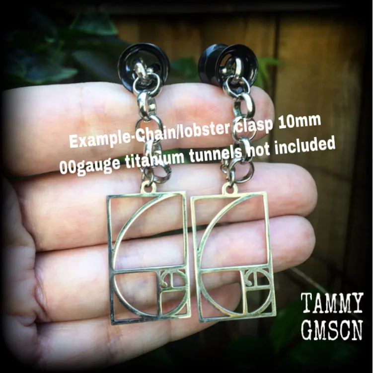 Fibonacci spiral earrings-Sacred geometry jewelry