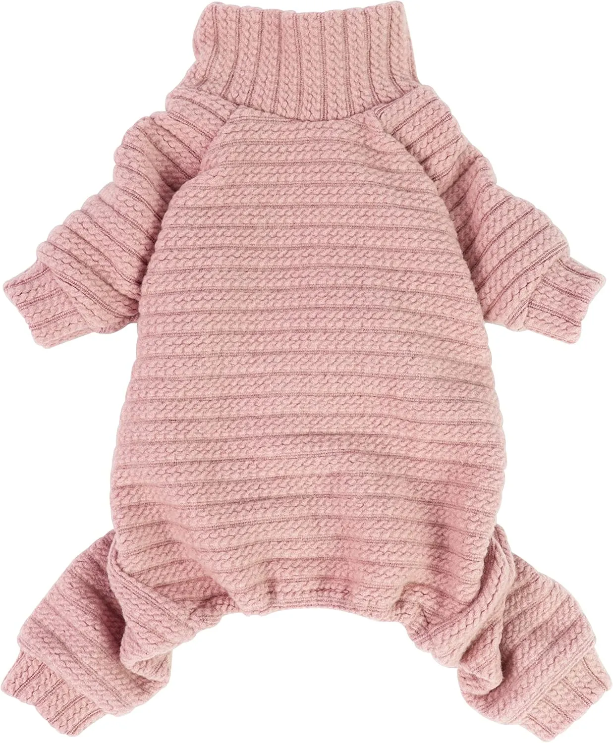 Fitwarm Turtleneck Knitted Dog Sweater Puppy Pajamas Thermal Doggie Winter Clothes Knitwear Pet Coats Cat Apparel Pink Medium