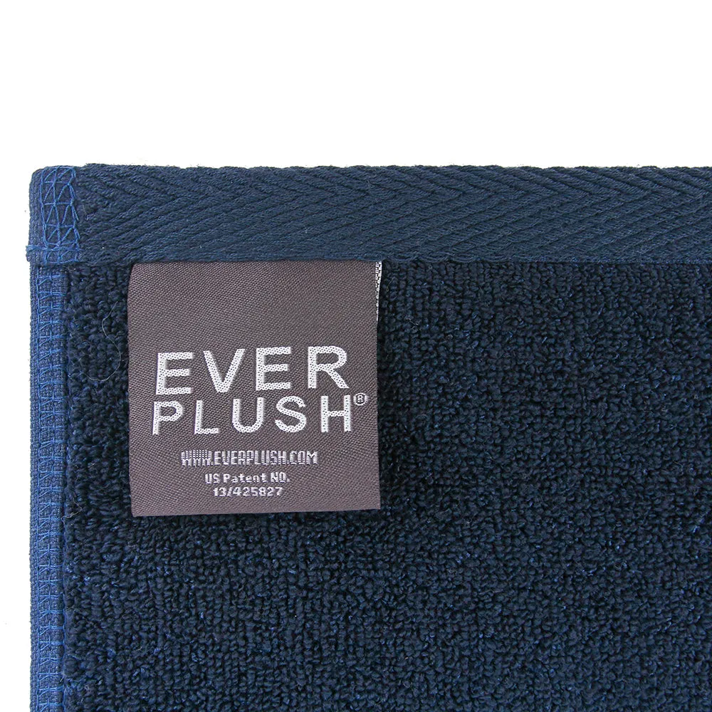 Flat Loop 6 Piece Bath Towel Set, Navy Blue