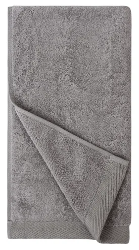 Flat Loop Hand Towels - 4 Pack, Ash (Light Grey)