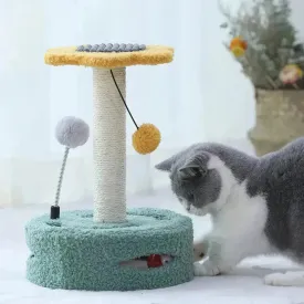 Funny Cat Toy Scratching Board - Multifunctional Cat Tree & Scratching Column