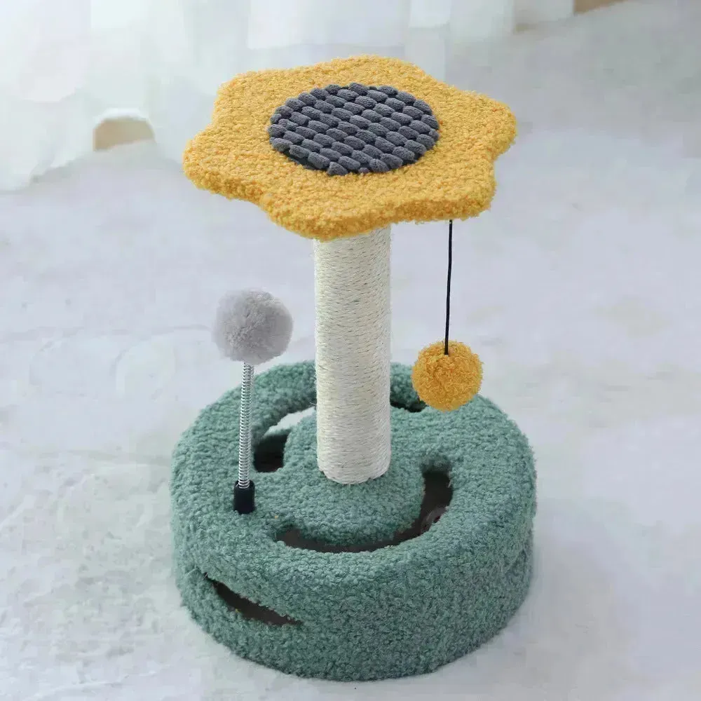 Funny Cat Toy Scratching Board - Multifunctional Cat Tree & Scratching Column