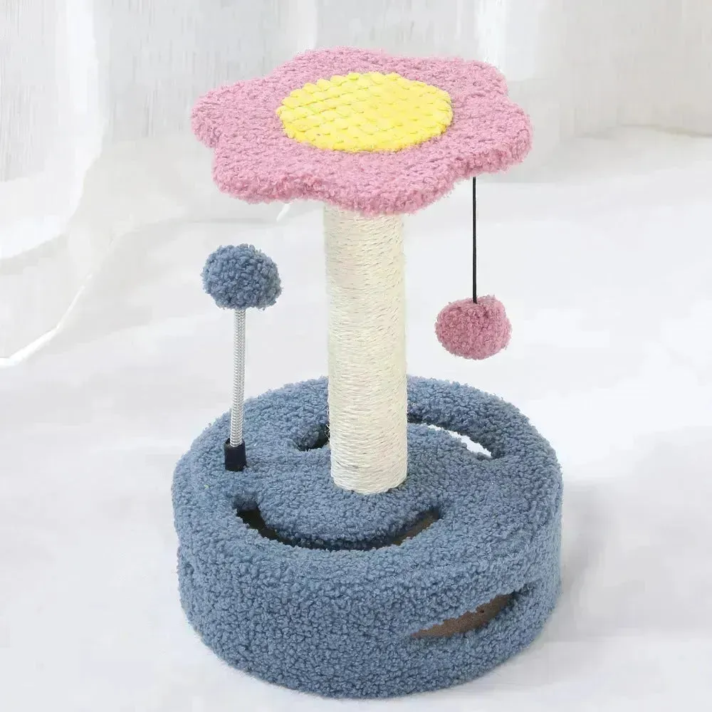 Funny Cat Toy Scratching Board - Multifunctional Cat Tree & Scratching Column