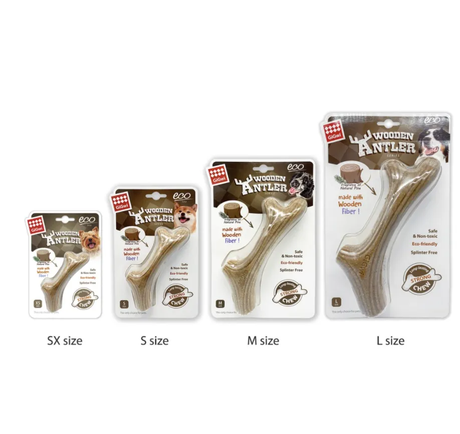 GiGwi Wooden Antler Series: Durable, Natural Dog Chew Bone