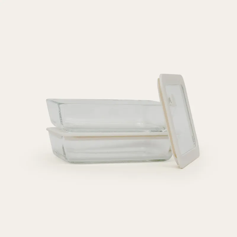 Glass Food Containers | Rectangle 2pk