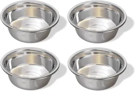 Greendale - 4 Pack - 17 Cup / 136 fl oz Capacity - Stainless Steel Metal Dog Bowls - Perfect for Dog Food and Water. Wrong Size? Click to Look at Our Size Options