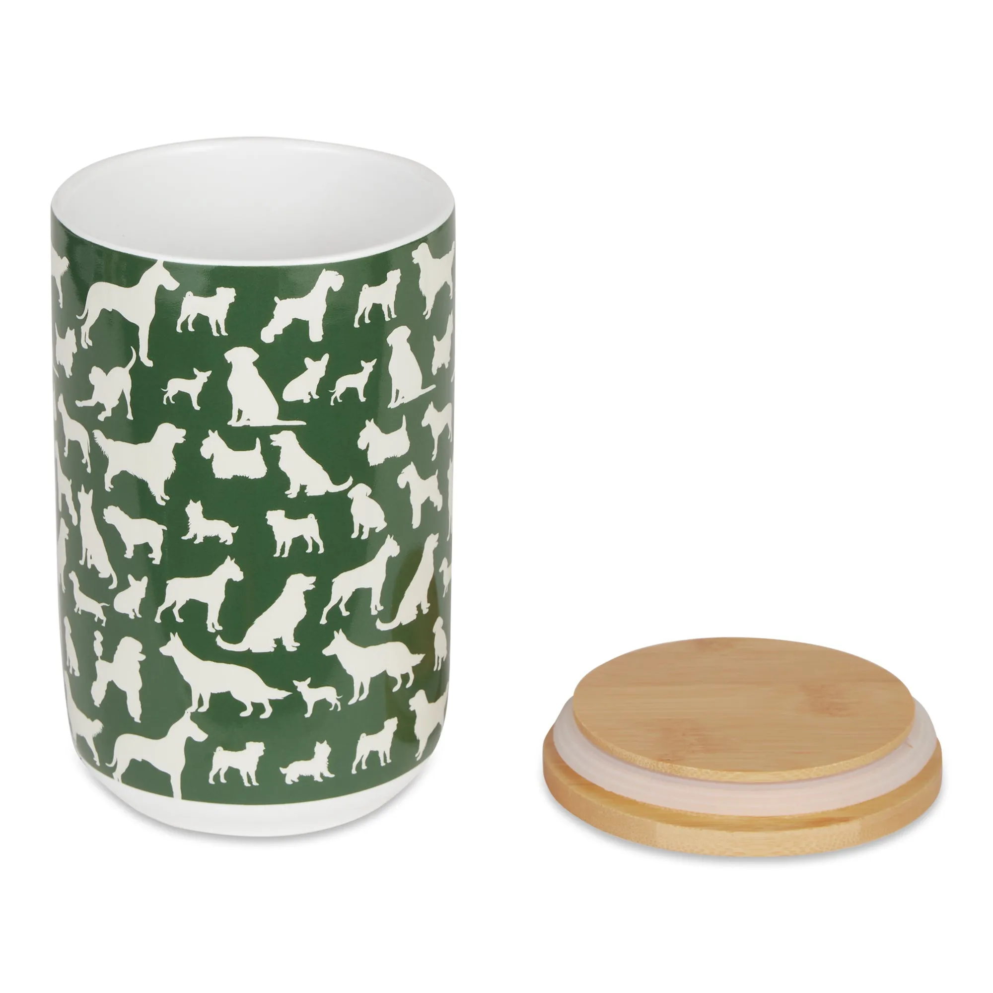 Hunter Green Dog Show Pet Treat Canister - 4.5 Cup Capacity