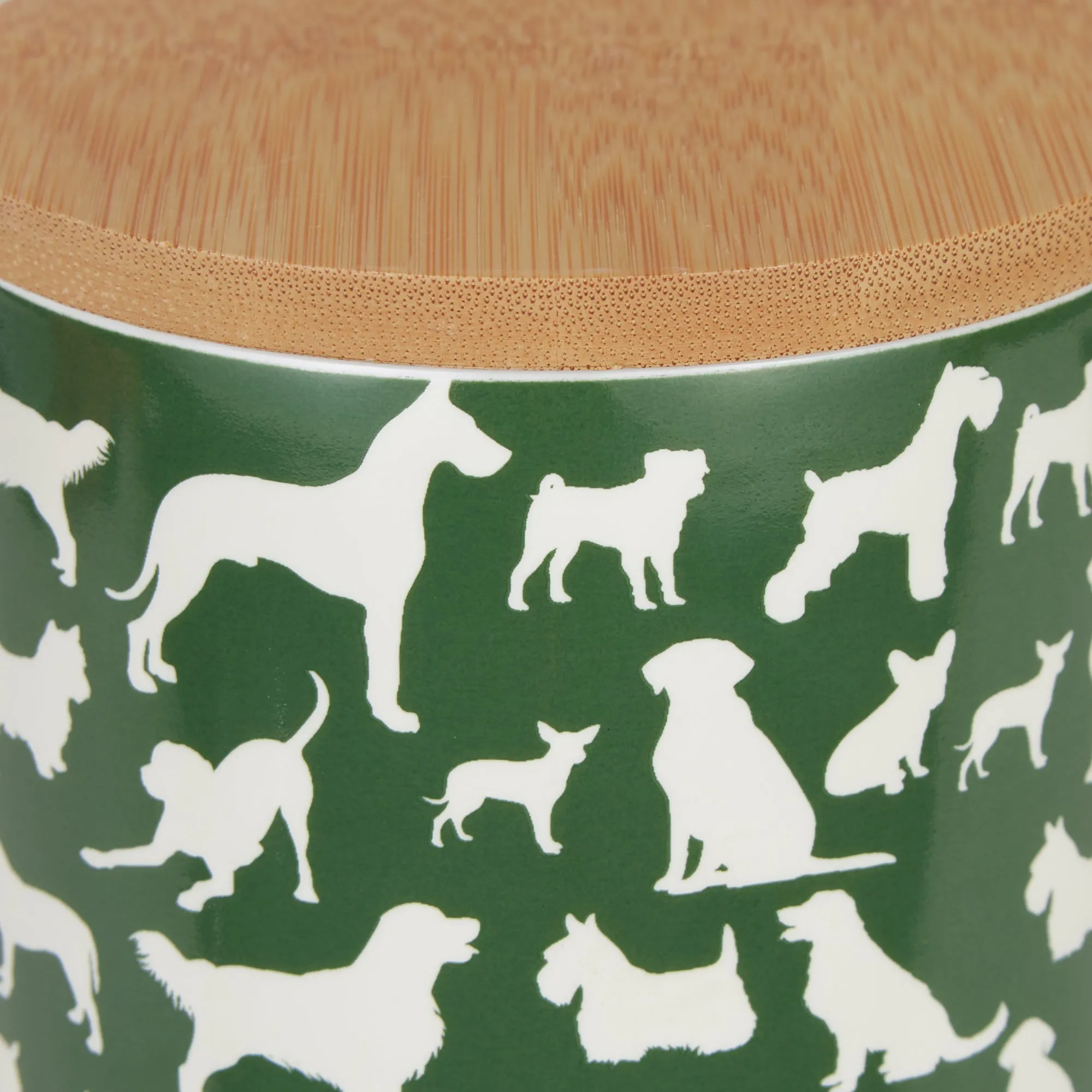 Hunter Green Dog Show Pet Treat Canister - 4.5 Cup Capacity