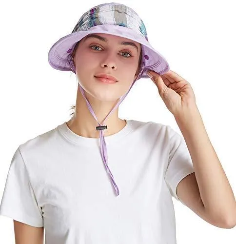 ICOLOR Sun Cap Sun Flap Hats Outdoor 360°Sun UPF 50  Women Lady Wide Brim Cap Visor Hats UV Protection Summer Sun Hats