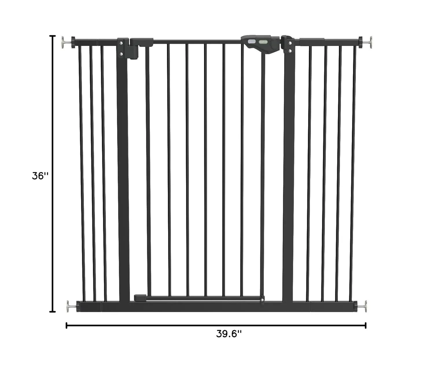 InnoTruth 36" Tall Baby Gate for Dogs, 29-39.6 Auto Close Safety Pet Gate for Child Protection for Stairs, Double-Lock Safety Design and One-Hand Opening for Doorways, Bedroom, Extra Tall Black