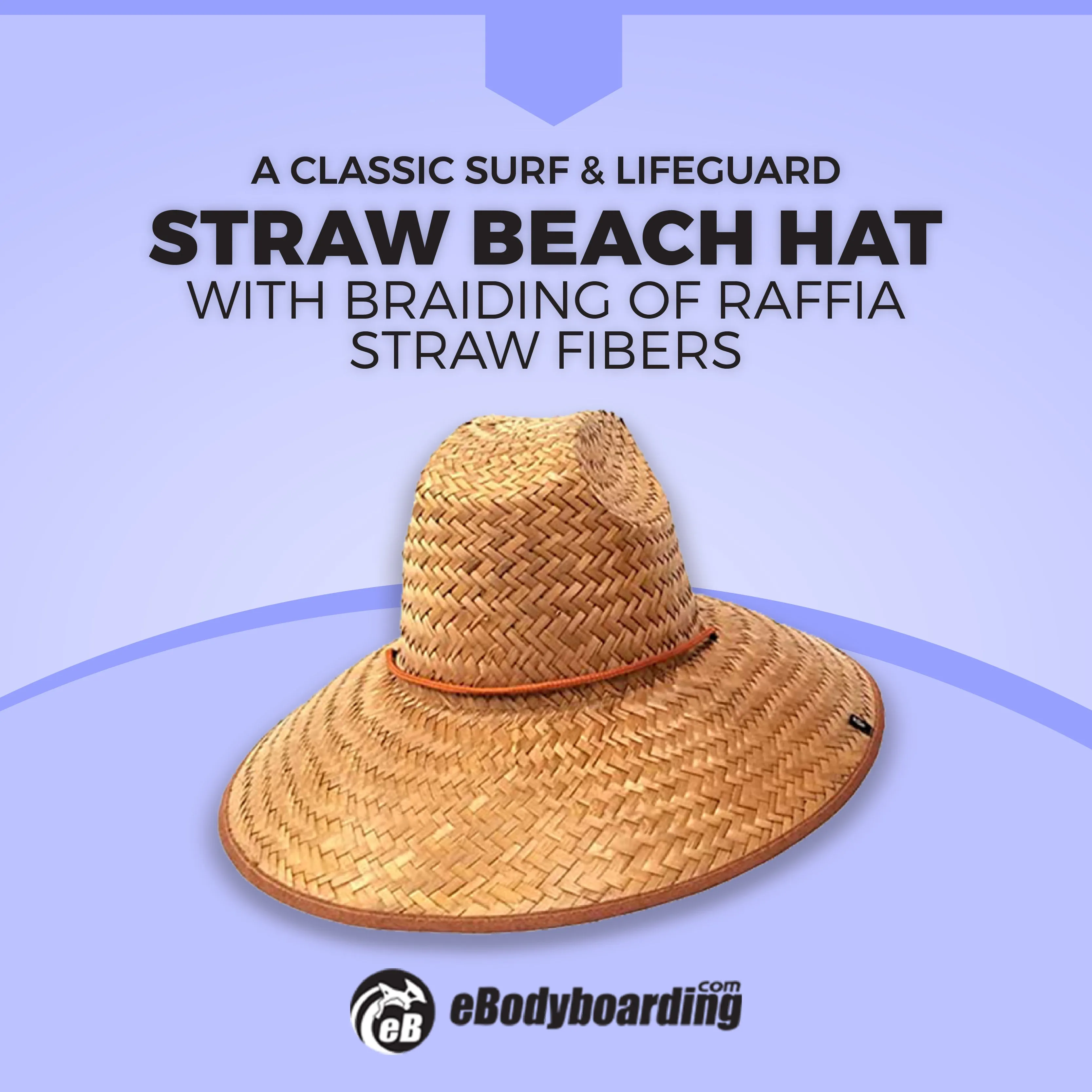 JG Straw Sun Lifeguard Beach Hat