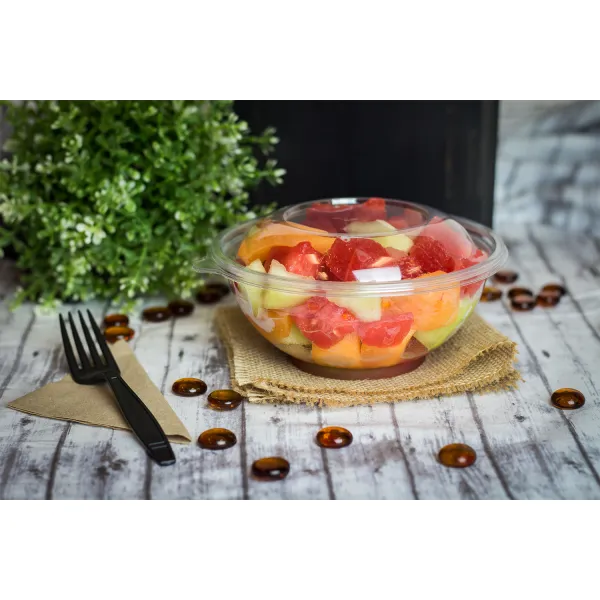 Karat 24 oz PET Plastic Salad Bowl - 300 pcs