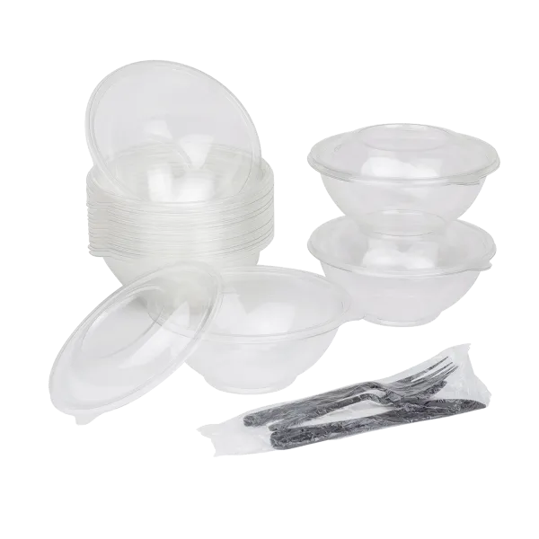 Karat 24 oz PET Plastic Salad Bowl - 300 pcs