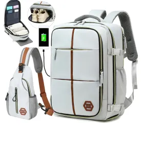 Multifunctional Travel Backpack, Airline-approved, Laptop Schoolbag With Shoes Compartment