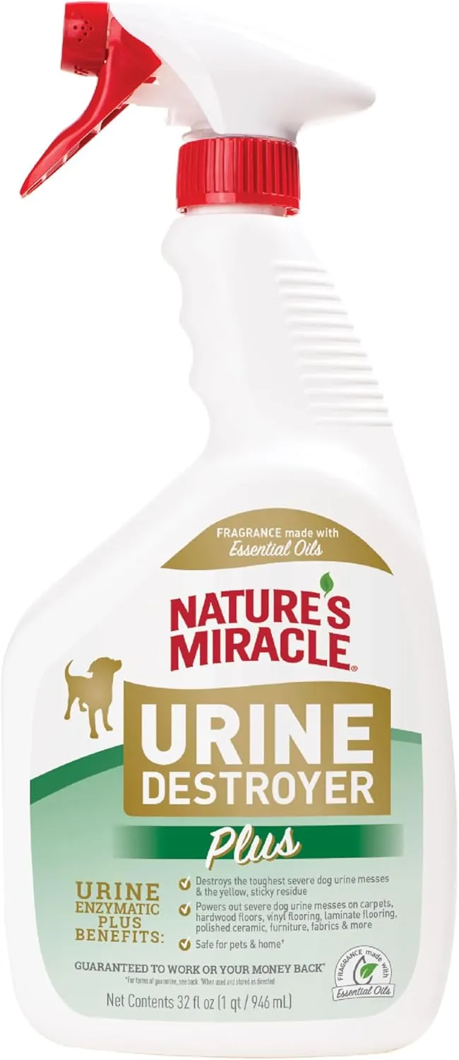 Natures Miracle Urine Destroyer Plus Dog, 32 Ounces, Enzymatic Formula, Ready-to-Use