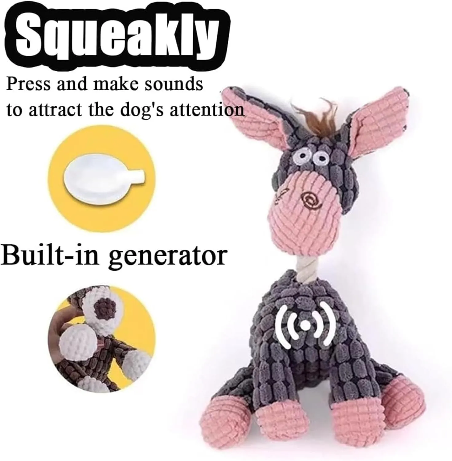 Outfany Bitebuddy, Outfany Bitebuddy Dog Toy, Bite Buddy Chew Toy for Dogs, Indestructible & Tough & Durable, for Aggressive Chewers, Interactive Dog Squeaky Toys (Brown)