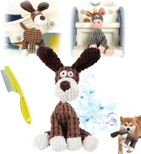 Outfany Bitebuddy, Outfany Bitebuddy Dog Toy, Bite Buddy Chew Toy for Dogs, Indestructible & Tough & Durable, for Aggressive Chewers, Interactive Dog Squeaky Toys (Brown)