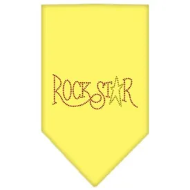 Rock Star Rhinestone Bandana Yellow Large