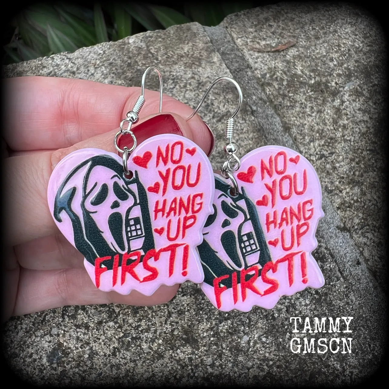 Scream earrings-Horror movie-Halloween earrings