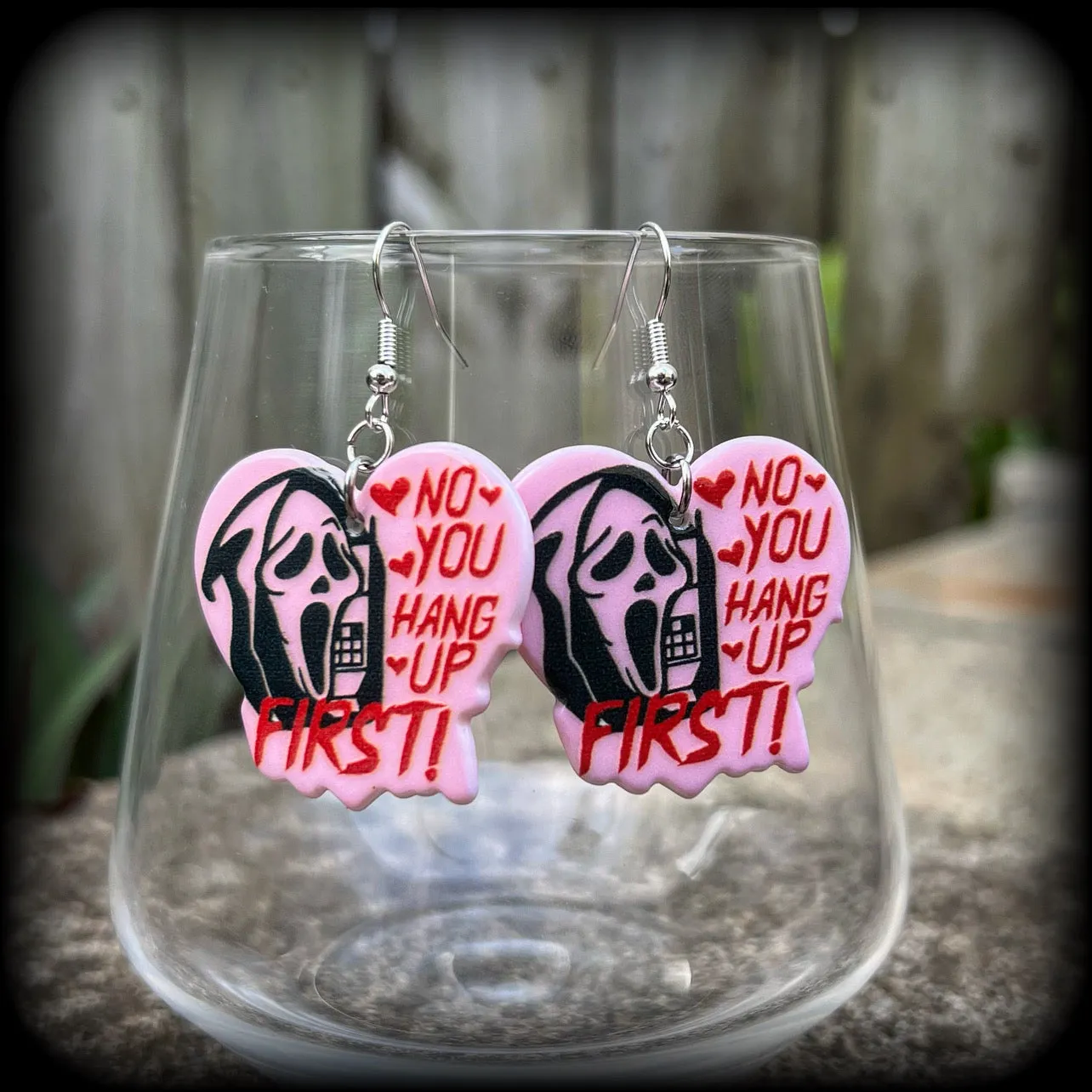 Scream earrings-Horror movie-Halloween earrings