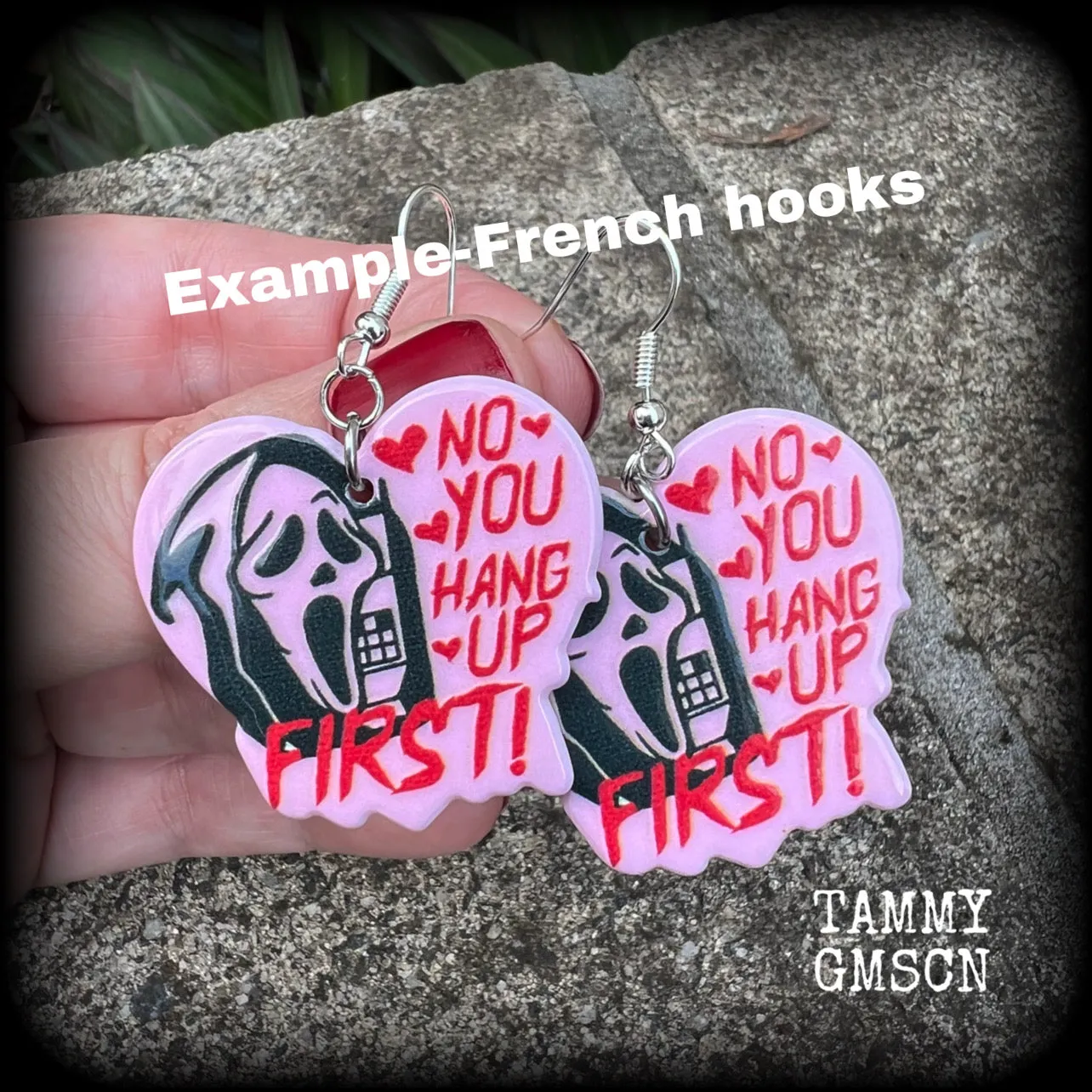 Scream earrings-Horror movie-Halloween earrings