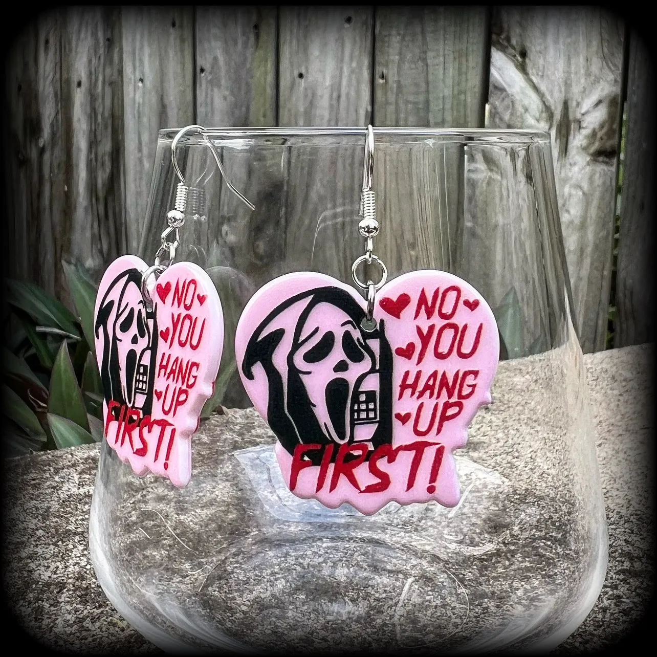 Scream earrings-Horror movie-Halloween earrings