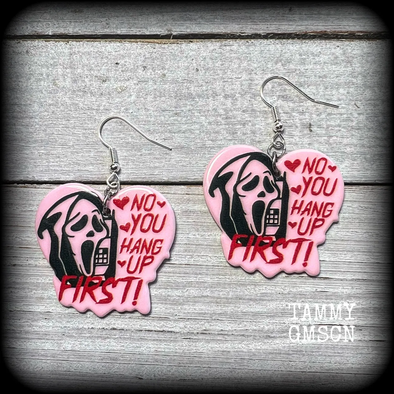 Scream earrings-Horror movie-Halloween earrings